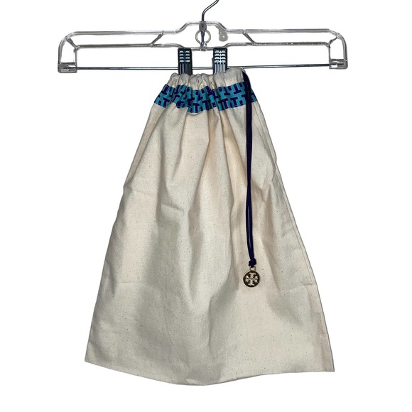 Tory Burch Drawstring Dust Bag Logo Charm Travel Storage for Wallet Purse Shoes - Picture 1 of 4